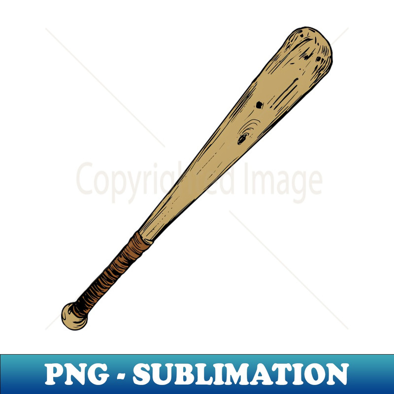 Baseball bat - Hand Drawn Sublimation PNG