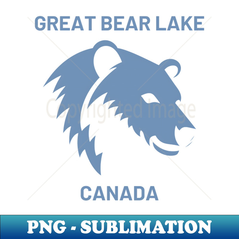 Great Bear Lake Silhouette Design - Vacation in Canada - Creative Artwork Sublimation File