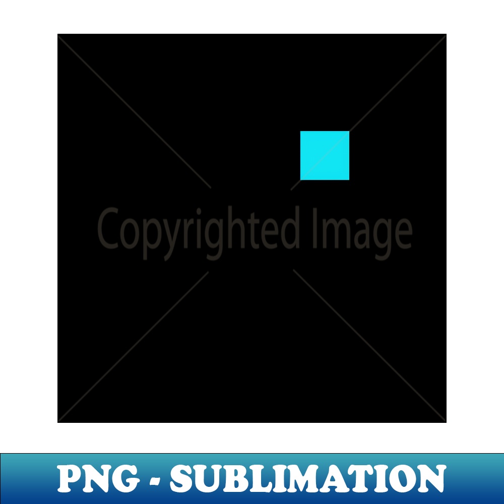 Checkered Black and White with One Cyan Square - High Resolution Print Sublimation File