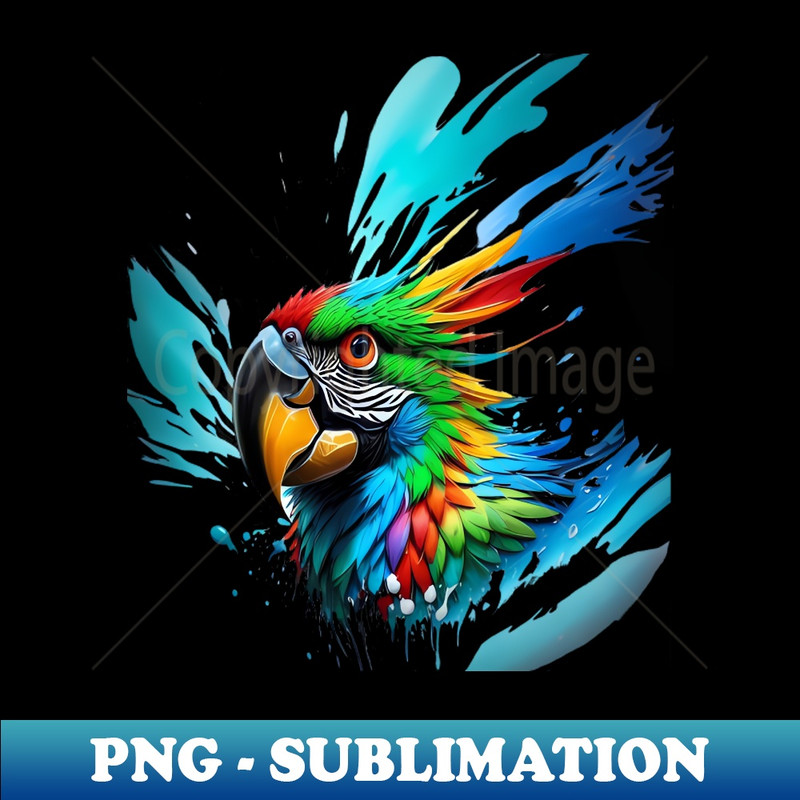Parrot splash art T4 - Creative Print Sublimation Download