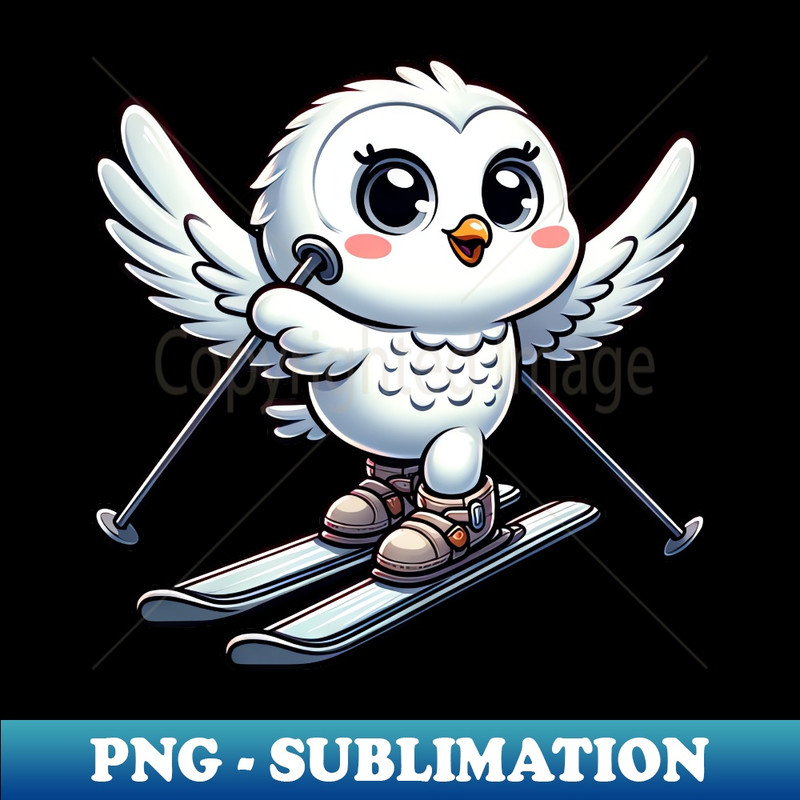 Snowy Owl Hockey - Majestic Player on the Ice - High Resolution Artwork Sublimation File
