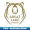 Great Bear Lake Face Silhouette - Printable T-Shirt PNG