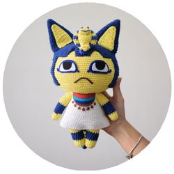 ankha crochet pattern, crochet pattern, amigurumi tutorial pdf in english