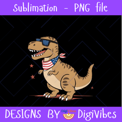 4th of july t-rex american flag, t-rex tail png, t-rex png, tyranosaurus rex png