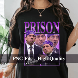 limited prison mike vintage png, michael scott png, tv show merch, the office png