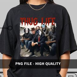 thug life horror movie png, friends halloween png, scary halloween png, horror friend png, halloween shirt design png