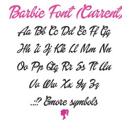 doll script font | current dolly princess font | fun theme font | barb font letters