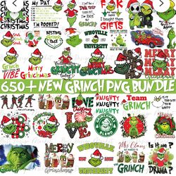 grinch christmas bundle png clipart designs stickers png sublimation prints funny grinch mega bundle deal