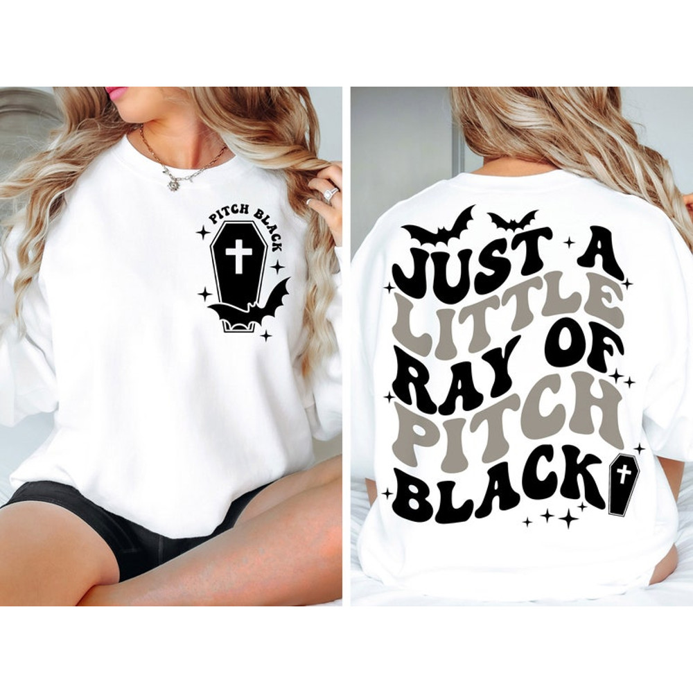 Just A Little Ray Of Pitch Black SVG Halloween Svg Halloween Png Witch Svg Halloween Shirt Svg Retro Halloween Png 0