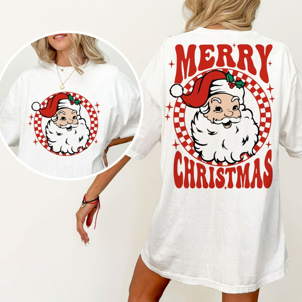 Merry Christmas Santa SVG PNG Retro Christmas Png Christmas Svg Santa Claus Png Christmas Vibes Retro Sublimation 2