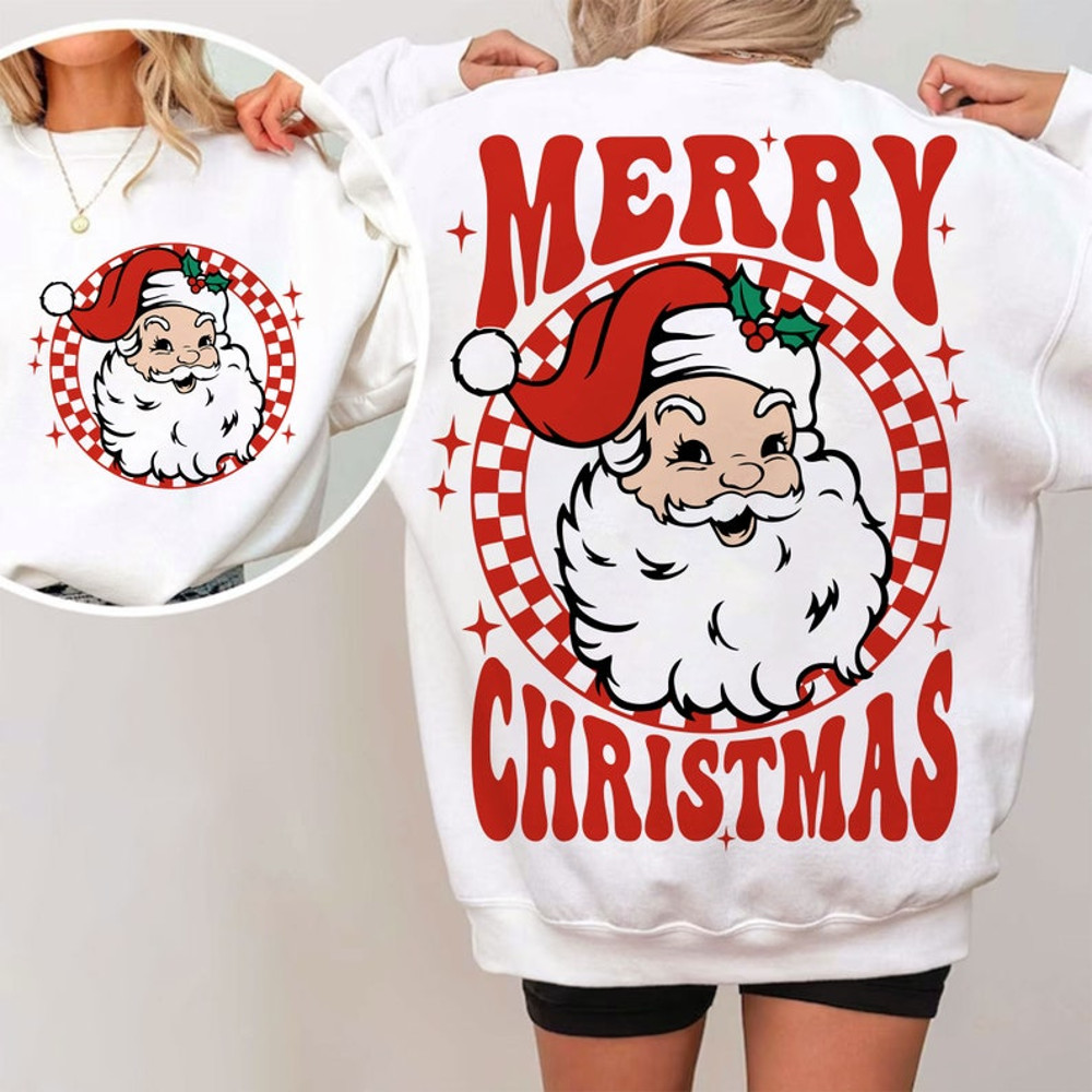 Merry Christmas Santa SVG PNG Retro Christmas Png Christmas Svg Santa Claus Png Christmas Vibes Retro Sublimation 3