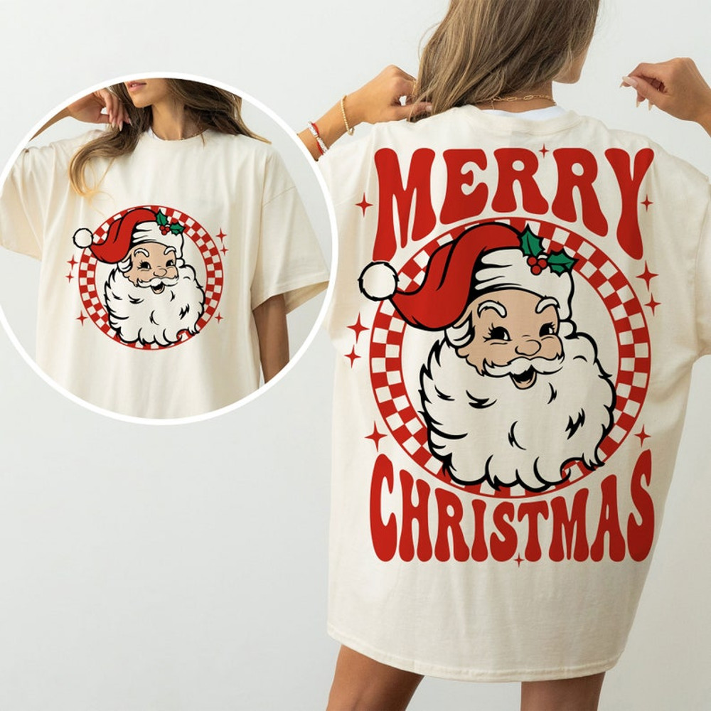 Merry Christmas Santa SVG PNG Retro Christmas Png Christmas Svg Santa Claus Png Christmas Vibes Retro Sublimation 4
