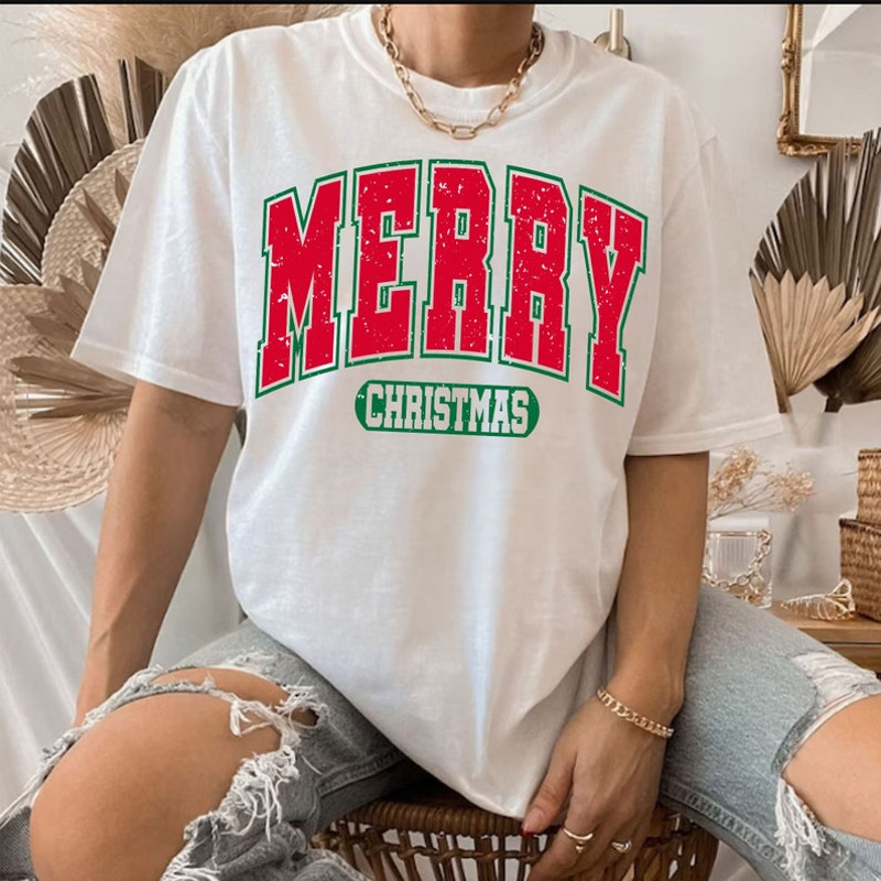 Merry Christmas SVG PNG Christmas Svg Png Merry Varsity Sublimation Designs Downloads Christmas Shirt Design Svg 1