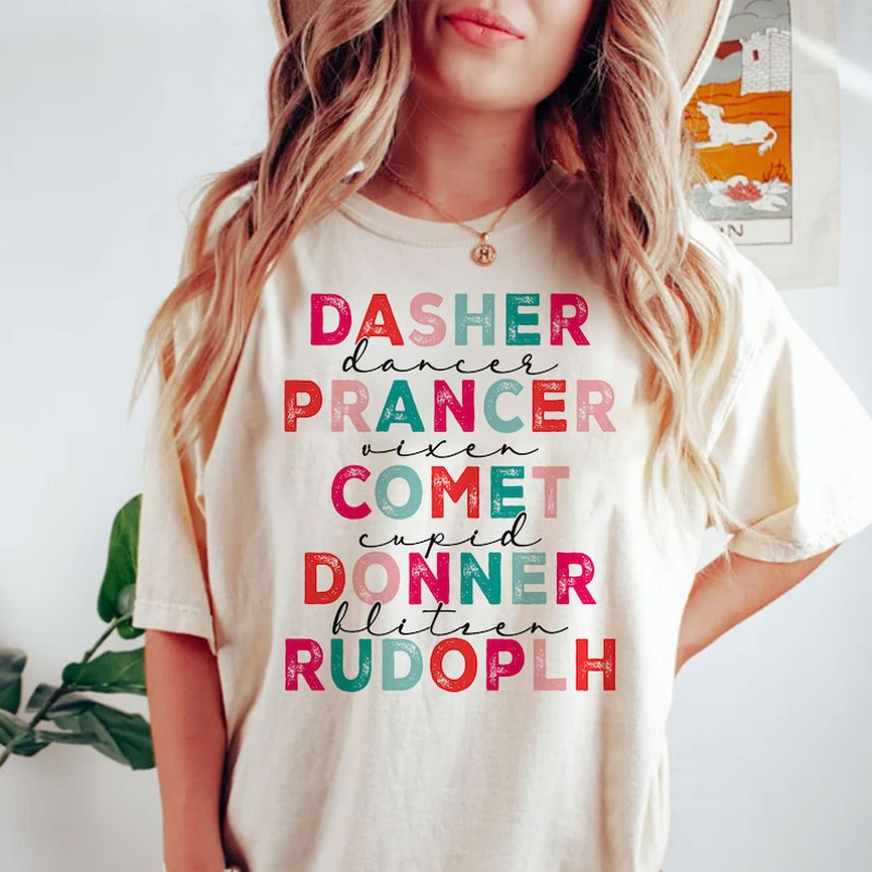 Reindeer Names Christmas SVG PNG Retro Christmas Png Christmas Svg Merry Christmas Svg Digital Download Christmas 2