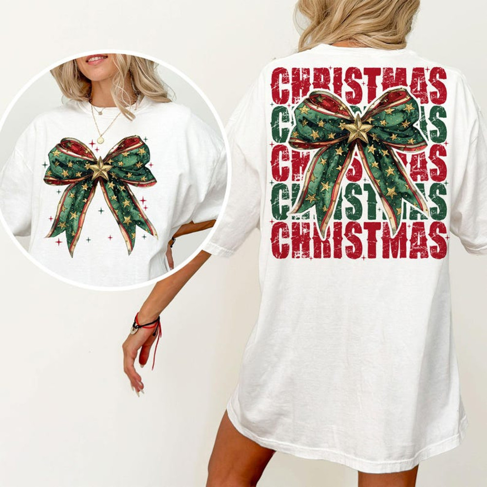 Christmas Coquette Bow PNG Christmas Png Merry Christmas Png Retro Christmas Png Christmas Shirt Vintage Christmas 2