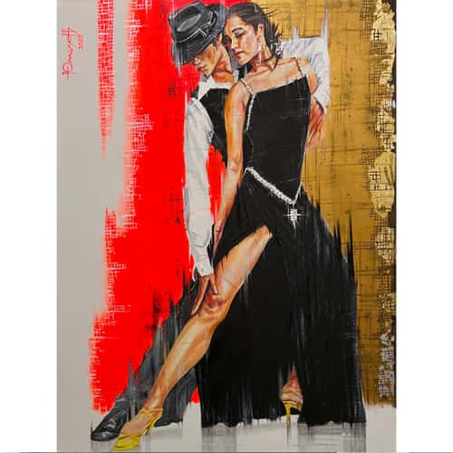 Dance, Latin American Dancing, High-Resolution Digital File, The Author's Painting