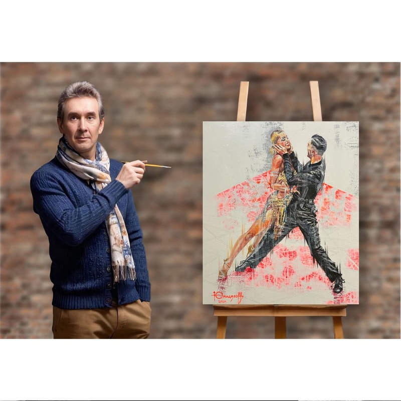 Rumba Latin American Dancing HighResolution Digital File The Authors Painting 4