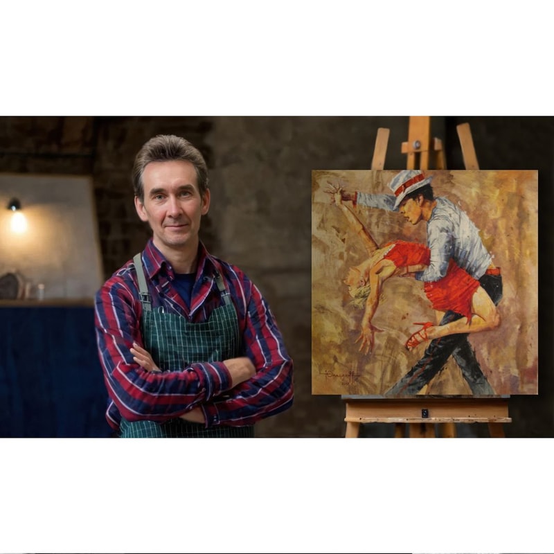 Salsa 3 Latin American Dancing HighResolution Digital File The Authors Painting 3