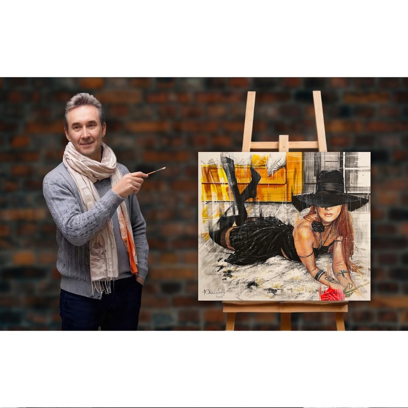 Girl With A Black HatNice GirlHighResolution Digital FileThe Authors Painting 2