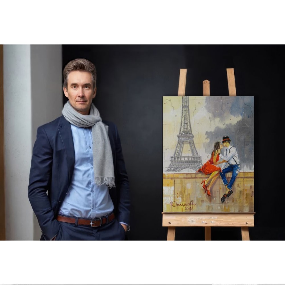 Love In ParisSweetheartsLoveDateHighResolution Digital FileThe Authors Painting 2