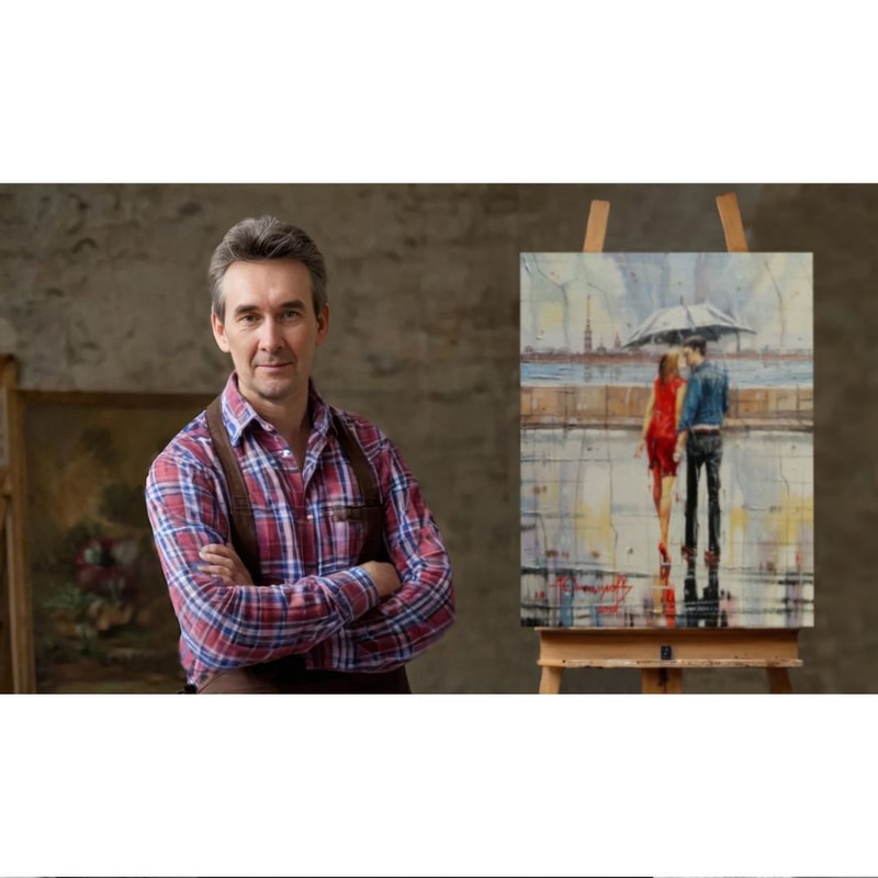 White UmbrellaSweetheartsLoveDateHighResolution Digital FileThe Authors Painting 2