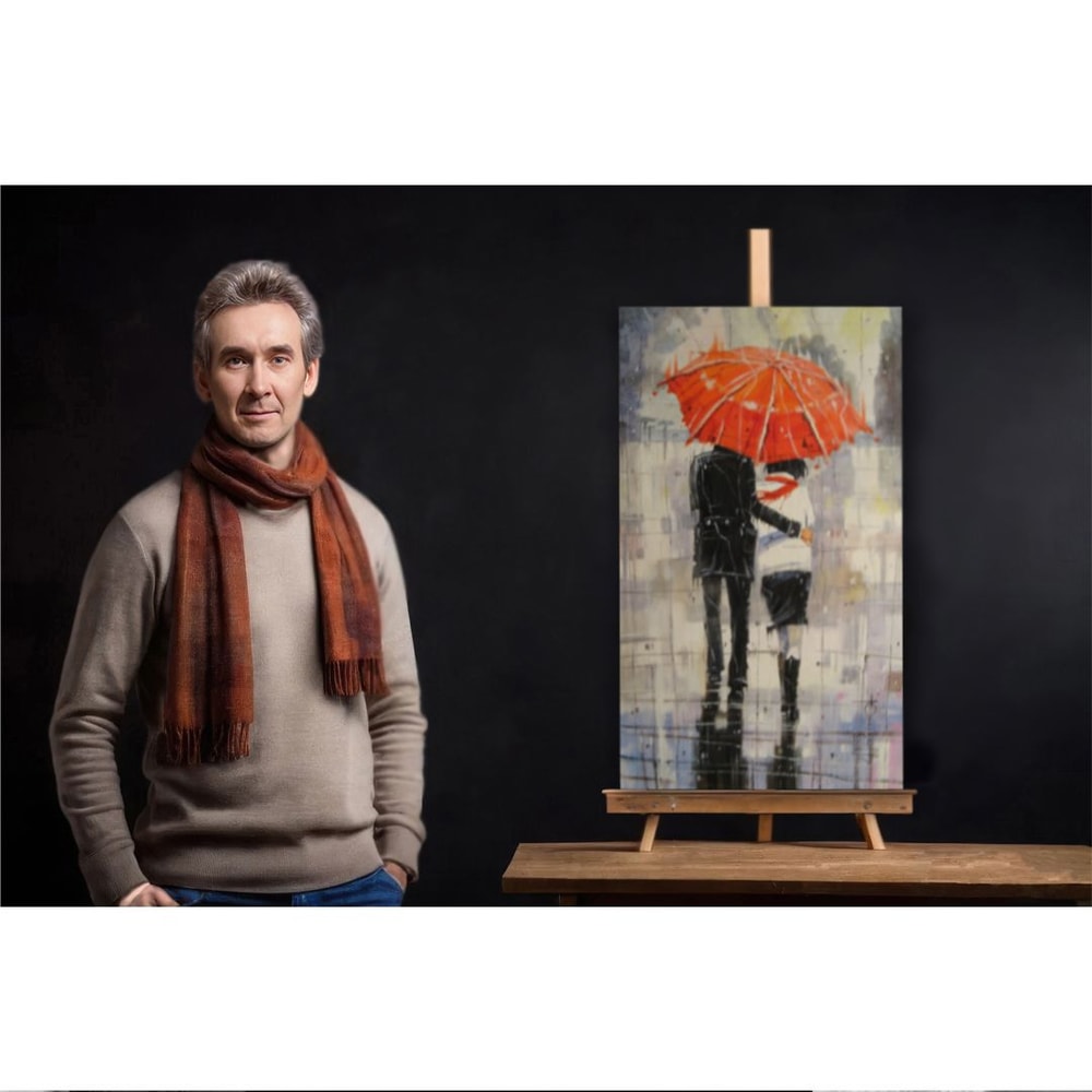 Rainy DaySweetheartsLoveDateHighResolution Digital FileThe Authors Painting 2