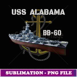uss alabama bb60 battleship ww2 american warship veterans - exclusive sublimation digital file