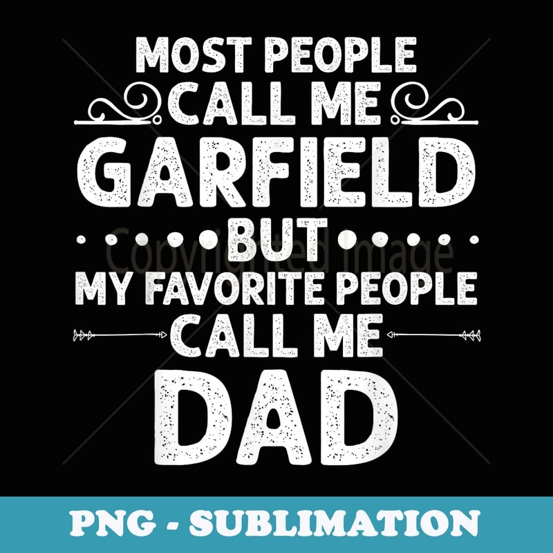 GARFIELD Name Funny Father's Day Personalized Men Dad - Retro PNG Sublimation Digital Download