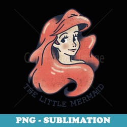 disney the little mermaid tattoo style ariel vintage face - unique sublimation png download