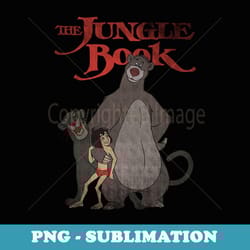 disney the jungle book group distressed - premium png sublimation file