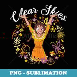 disney encanto pepa clear skies floral - retro png sublimation digital download