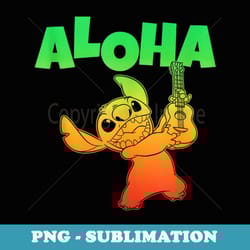 disney lilo & stitch aloha gradient stitch portrait - decorative sublimation png file