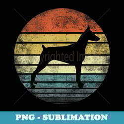 doberman lover owner s retro sunset dog silhouette dad - sublimation digital download