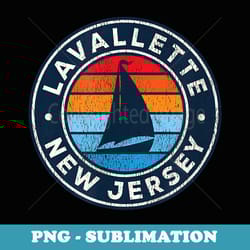 lavallette new jersey nj vintage sailboat retro 70s - png sublimation digital download