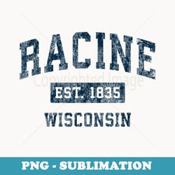 racine wisconsin wi vintage sports design navy print - sublimation digital download
