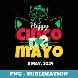cinco de mayo sombrero taco cat - exclusive sublimation digital file