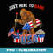 Just Here To Bang USA Flag Funny Bigfoot 4th Of July - PNG Sublimation Digital Download