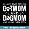 I Have Two Titles CatMom And dogmom I love Them Both - Unique Sublimation PNG Download