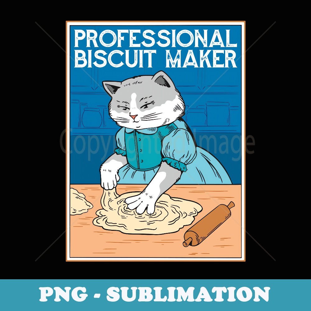 Baking Chef Funny Design Baker Cat - Decorative Sublimation PNG File