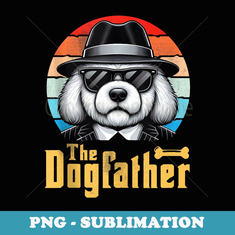 Old English Sheepdog Man The Cat Father Daddy Son Daughter - Sublimation Digital Download