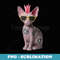 Exotic Rubber Sphynx Cat Punk Rocker Rubber Sphynx Cat - Vintage Sublimation PNG Download