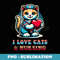 Cute I Love Cats and Nursing for & - Creative Sublimation PNG Download
