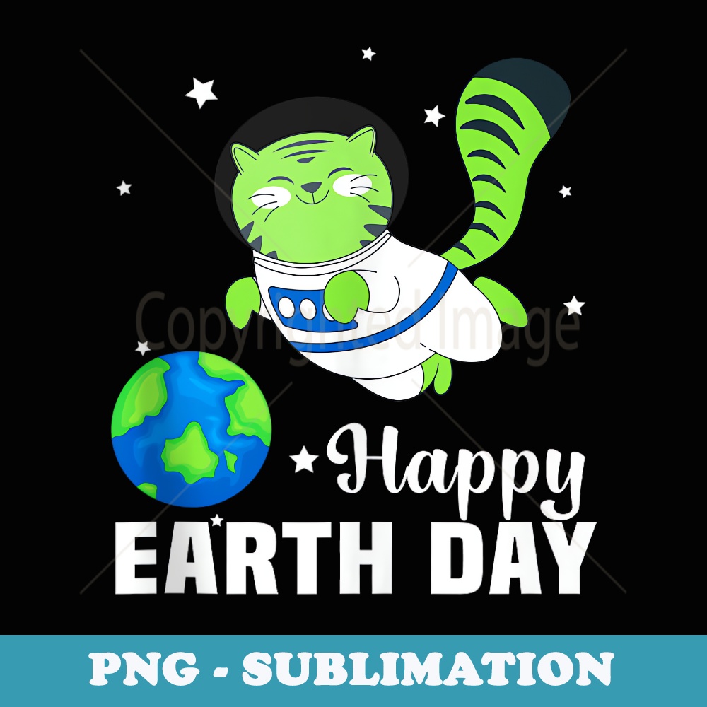 Cat Lovers Astronaut 54rd Happy Anniversary Earth Day 2024 - Special Edition Sublimation PNG File