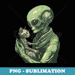 alien and cat funny ufo space feline pet owner funny kitten - creative sublimation png download