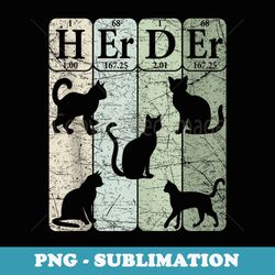 cat herder periodic table elements cat lover cat scientist - png transparent sublimation design