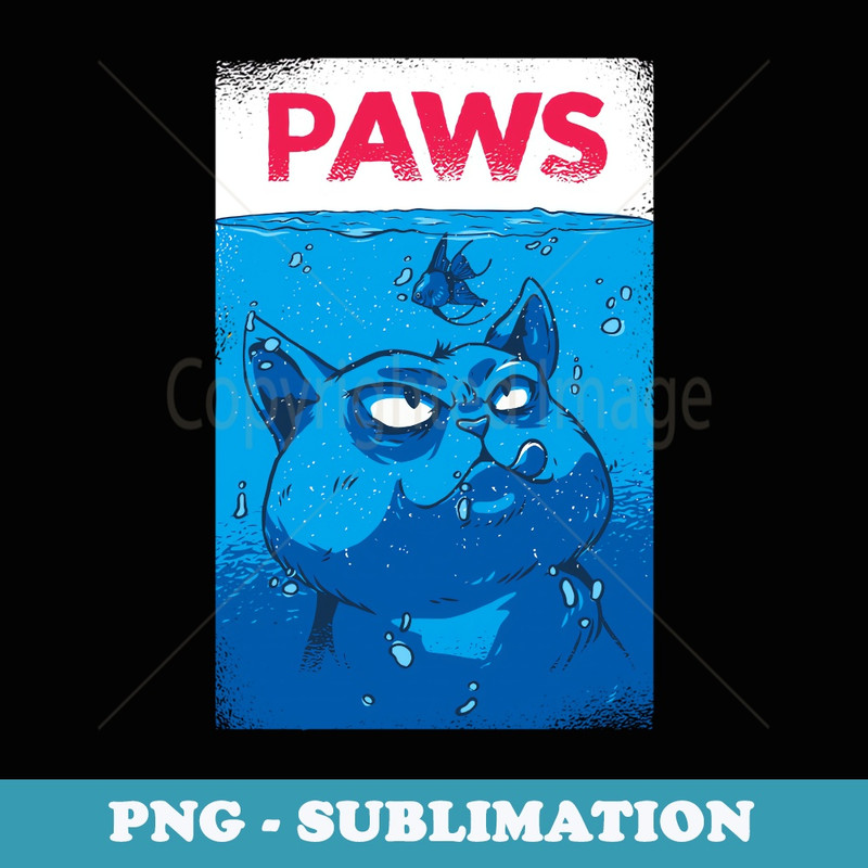 Paws Funny Angry Cat Fish Meme Parody - Fishing Cat Lovers - PNG Transparent Sublimation File