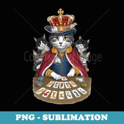 funny cute cat playing card - exclusive png sublimation download