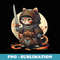 Samurai Cat - Sublimation Digital Download