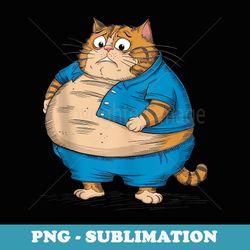 funny fat cat art design fat kitten cat lover - digital sublimation download file