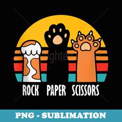 rock paper scissors cat paws funny boys girls toddler - exclusive sublimation digital file